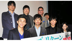 平岡祐太＆三浦貴大＆倉科カナ＆中尾明慶＆市川しんぺー＆小倉久寛＆ベンガル＆清水浩監督／『キッズ・リターン 再会の時』完成披露試写会