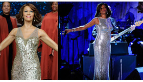 ホイットニー・ヒューストン蝋人形＆ホイットニー・ヒューストン-(C) Getty Images