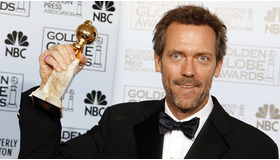 昨年のゴールデングローブ賞TVシリーズ、ドラマ部門（「Dr.HOUSE」）で最優秀主演男優賞を受賞したヒュー・ローリー　-(C) Getty Images/AFLO