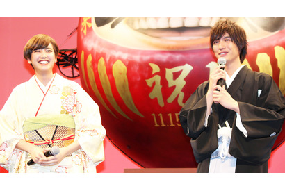 福士蒼汰、和装ほめられドヤ顔　『神さまの言うとおり』完成披露に女性ファン殺到！ 画像