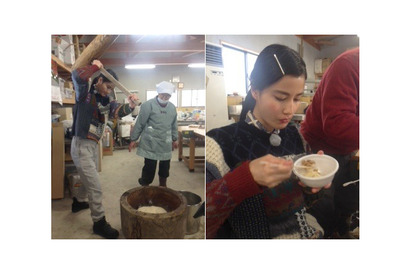 橋本愛、岩手で“恩返し”の餅つき「力仕事は得意です！」 画像