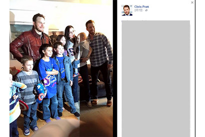 クリス・プラット、『ガーディアンズ・オブ・ギャラクシー』の衣装で施設訪問 画像