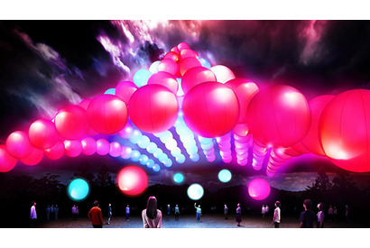 チームラボ、家康モチーフのインスタレーション“光のピラミッド”を駿府城にて展示　 画像