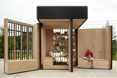 折りたたみ式ミニ図書館「Story Pod」登場！ 画像