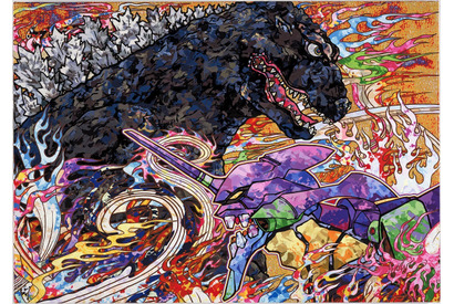 村上隆が作画担当！ 「ゴジラ対エヴァンゲリオン」コラボ第3弾ビジュアル解禁 画像