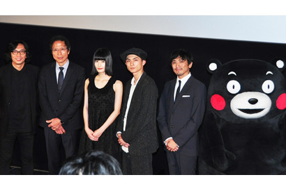 橋本愛、高良健吾ら熊本映画で復興アピール！ハイテンションすぎるくまモンに行定監督ツッコミ 画像