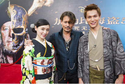 ジョニー・デップ、6月に来日宣言!? 栗山千明＆中川大志は和装でプレミア参加 画像