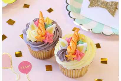 【3時のおやつ】メルヘンチックなユニコーンモチーフのカップケーキがインスタジェニック！ 画像