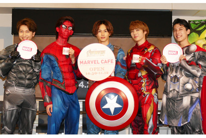 超特急、音楽界のアベンジャーズ目指す！原宿マーベル・カフェでハロウィンパーティ 画像