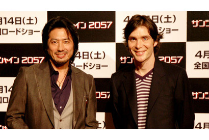 「ヒロは素晴らしいコック長でキャプテンだよ」真田広之、キリアン・マーフィ『サンシャイン 2057』来日記者会見 画像