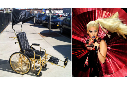 「女王様だけが座れる」!?　レディー・ガガ、24カラットのゴールド製車椅子を特注 画像
