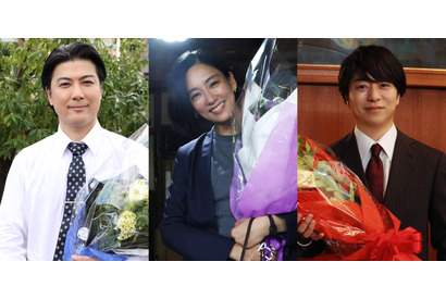 水川あさみ＆玉山鉄二＆櫻井翔、笑顔でクランクアップ「笑うマトリョーシカ」 画像