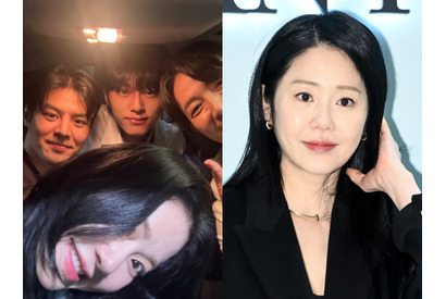 女優コ・ヒョンジョン、年下イケメン俳優たちに囲まれニッコリ！紅一点を満喫【PHOTO】 画像