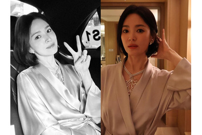 女優ソン・ヘギョ、43歳になってますます美しく…シルクドレス姿の高級感あふれる美貌に釘付け【PHOTO】 画像