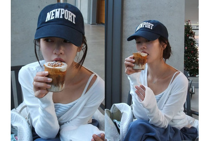『となりのMr.パーフェクト』女優チョン・ソミン、華奢すぎるスタイルに目が釘付け！“のんびりカフェタイム”【PHOTO】 画像