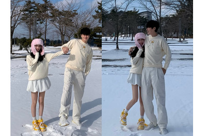 “推し”だった韓国スターと結婚した日本人女性、出産後ほぼ初の夫婦ツーショットが“ラブラブ”【写真】 画像