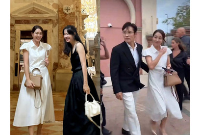 ベネチアを満喫中のイ・ミンジョン、夫イ・ビョンホンと仲睦まじいツーショットが話題【PHOTO】 画像