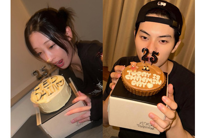 “公開恋愛中” イ・チェミンとリュ・ダイン、誕生日ケーキもカップル仕様!?【PHOTO】 画像
