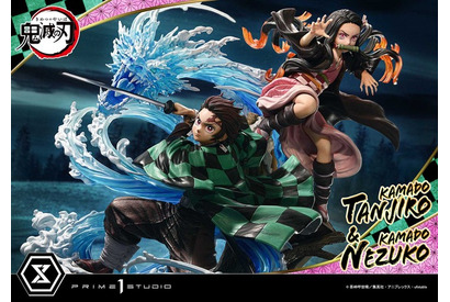 20万円超え！「鬼滅の刃」炭治郎＆禰豆子、兄妹の戦いを立体化！ 血鬼術“爆血”、水の呼吸“生生流転”の龍も表現 画像