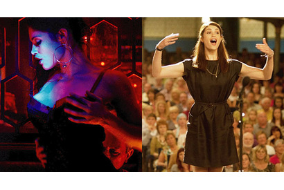 ガーターベルトに網タイツのジェマ・アータートン、妖艶な姿で男を吸い尽くす 画像