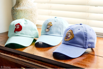 アリエル＆シンデレラ＆ラプンツェル、ディズニープリンセスデザインのキャップが '47より発売 画像