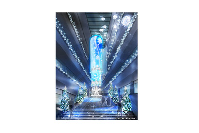 表参道ヒルズに高さ14mの映像アートクリスマスツリー出現！　11月6日から点灯 画像