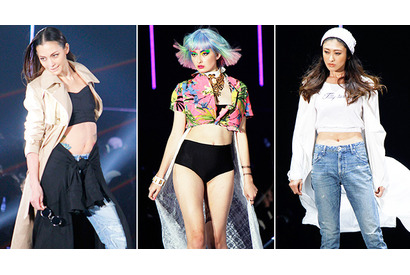 【東京ガールズコレクション2014】山田優らモデルたちの“くびれ”に注目！　美しきヘソ出しルック 画像