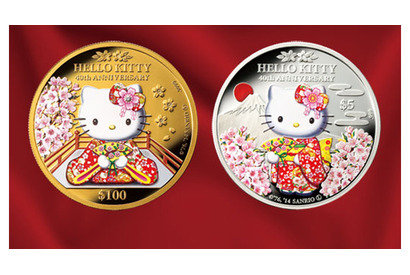 日本の桜とハローキティが外国の記念金貨・銀貨に！ 数量限定で発売 画像