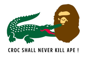 「ラコステ×アベイシングエイプ」のコラボ・ロゴ解禁！ 画像