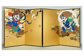 マリオ＆ルイージが“風神雷神”に!?　琳派絵師による展覧会開催 画像