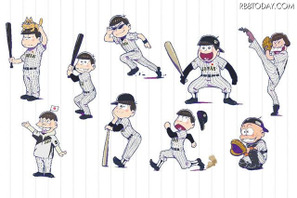 「おそ松さん」侍ジャパンのユニフォーム姿披露！コラボビジュアル初解禁 画像