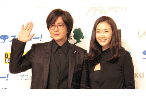 ヨン様＆ジウ姫、日本初ツーショットで「アンニョンハセヨ」　アニメ版「冬ソナ」会見 画像