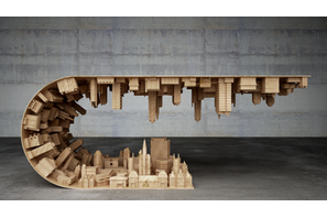 テーブルの下に広がる都市!?重力を無視したデザイン「ステリオス・モーサリス」 画像