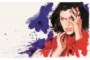 ミラ・ジョヴォヴィッチを描いた抽象イラストアイテムが発売 画像