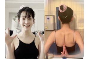 『チャングム』女優の娘イ・ユビ、寝起きでヨガ初体験！「背中がまっすくになった感じ」 画像