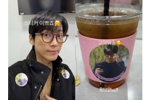 『恋人』の2人は相変わらず仲良し！“ナムグン・ミン先輩”がコーヒーの差し入れに喜び【PHOTO】 画像