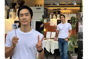 “後輩”イ・ドンウク、ドラマ撮影中のソン・スンホンに差し入れ「がんばってください」【PHOTO】 画像