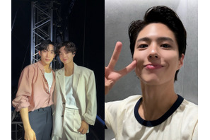 坂口健太郎から祝花も！パク・ボゴム、日本ファンミの舞台裏で見せた人柄と友情…日本語で感謝も【PHOTO】 画像