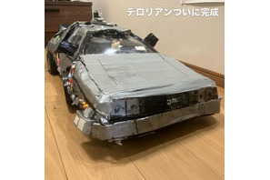 「最高の出来栄え」『BTTF』7歳が作ったデロリアンに3.8万いいね！ 圧倒的な作り込みに、大人たちも大興奮 画像