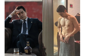 『エージェント・キム』で悪役を好演中のチュ・サンウク、鍛え上げられた腹筋を大公開！【PHOTO】 画像