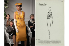 クリスチャン・ディオールがデザインしたドレスを再現『ミセス・ハリス、パリへ行く』ドレス写真＆スケッチ画像