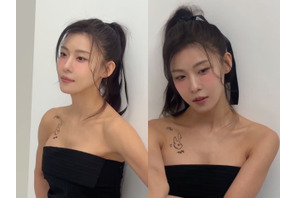 体型改造した女優ハ・ジウォン、初めて見る鎖骨のタトゥーに視線集中！“何の撮影かな？”【PHOTO】