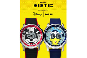 ミッキーたち目が動く！FOSSIL×Disney「BIG TIC」限定腕時計、ミッキー&ドナルドモデル発売