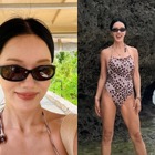 “56歳“のオム・ジョンファが魅せた圧巻の美スタイル！ヒョウ柄を着こなす女王の風格に驚嘆！ 画像