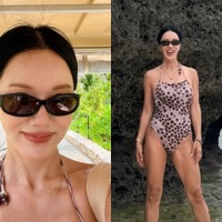 “56歳“のオム・ジョンファが魅せた圧巻の美スタイル！ヒョウ柄を着こなす女王の風格に驚嘆！ 画像