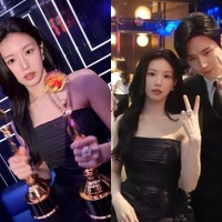 女優コ・ユンジョンが「青龍シリーズアワード」で“2冠達成”！両手にトロフィーで大はしゃぎ【PHOTO】 画像