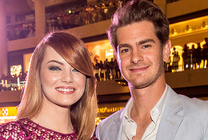 アンドリュー・ガーフィールド＆エマ・ストーン、トーク番組で赤面 画像