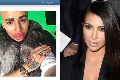 キム・カーダシアンそっくりに整形!? 話題の男性が真相を語る 画像