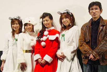 サンタ姿で登場！『ルナハイツ2』安田美沙子、後藤ゆきこ、斉藤優、山口由起子、初山恭洋監督舞台挨拶 画像