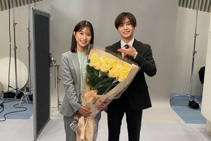 芳根京子の誕生日に山田涼介がバラの花束をプレゼント！「キュンとしました」 画像